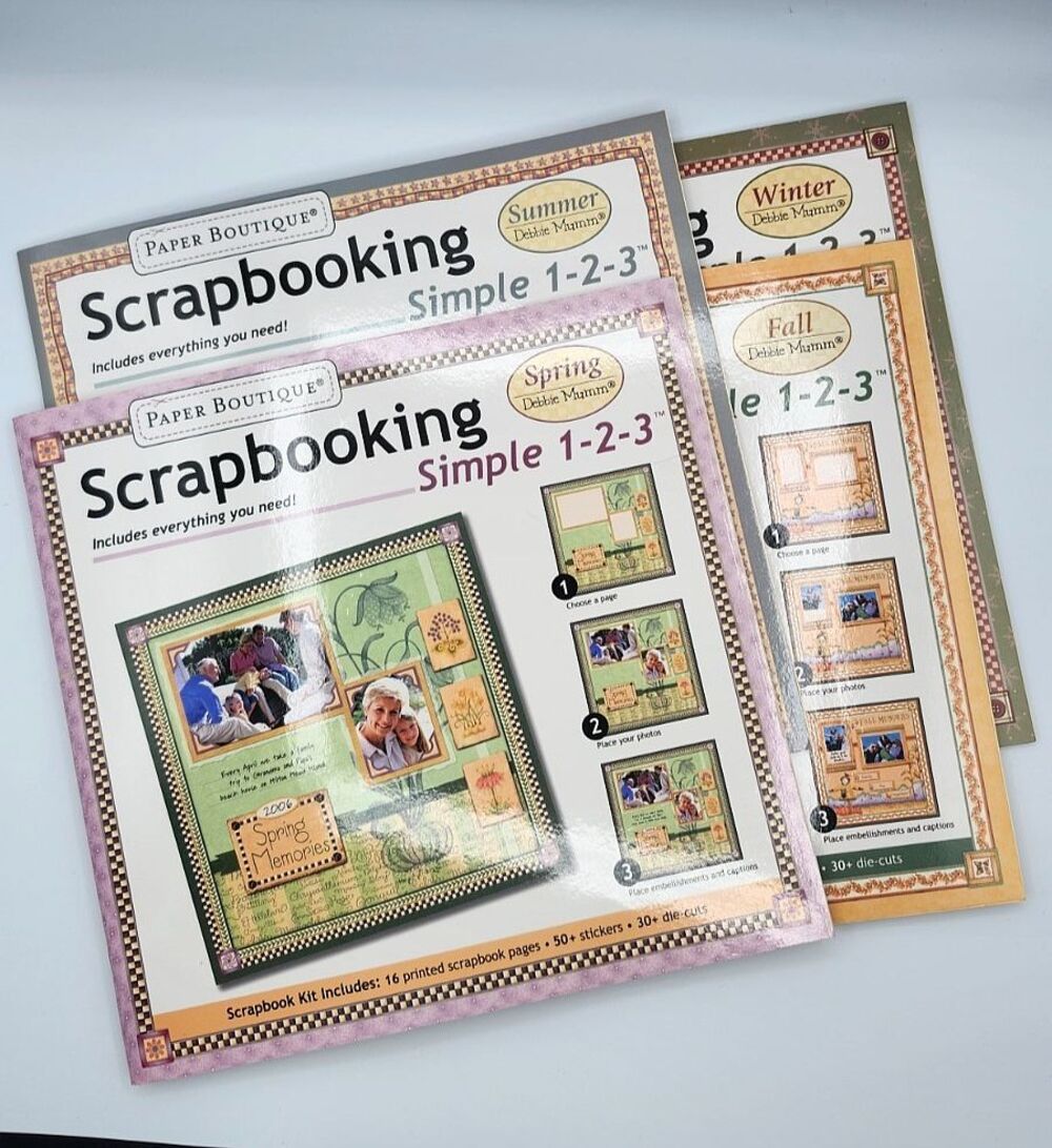 Vtg Paper Boutique Debbie Mumm Scrapbooking Simple 123 Winter Spring Summer Fall